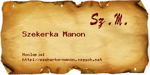 Szekerka Manon névjegykártya
